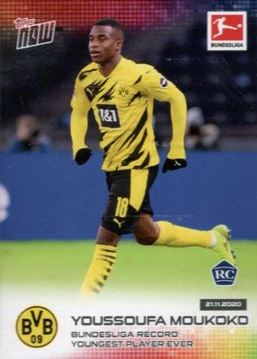 Youssoufa Moukoko 2020 Topps Now Bundesliga #45 Base (Print
